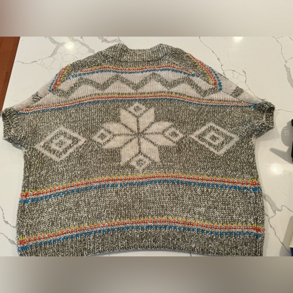 American Eagle Open Cardigan Aztec, fair isle, boho size medium - Picture 3 of 7